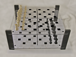 3D Chess, White A - Black B see through boards 7/8 percent clear