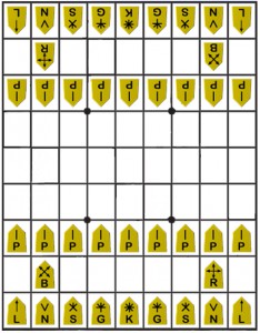 Regular Shogi Board of 9x9